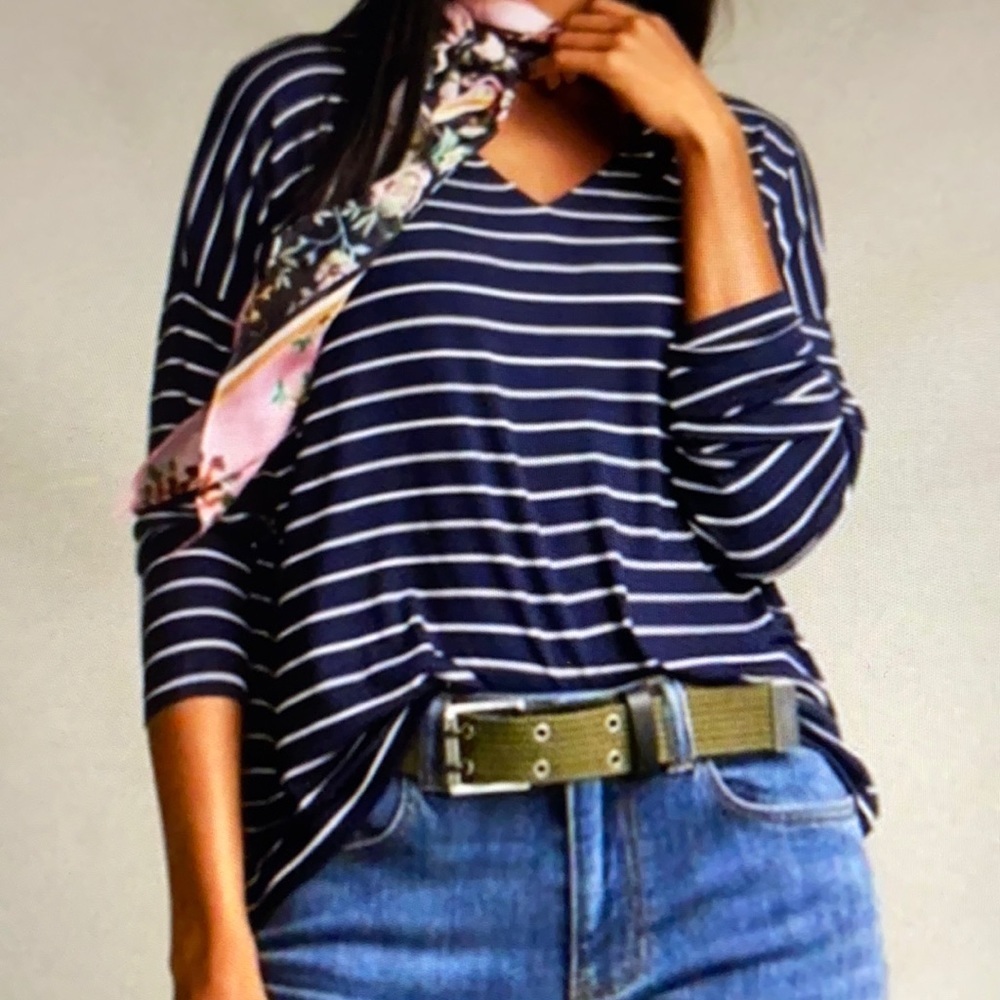 Cabi navy & white stripes ahoy